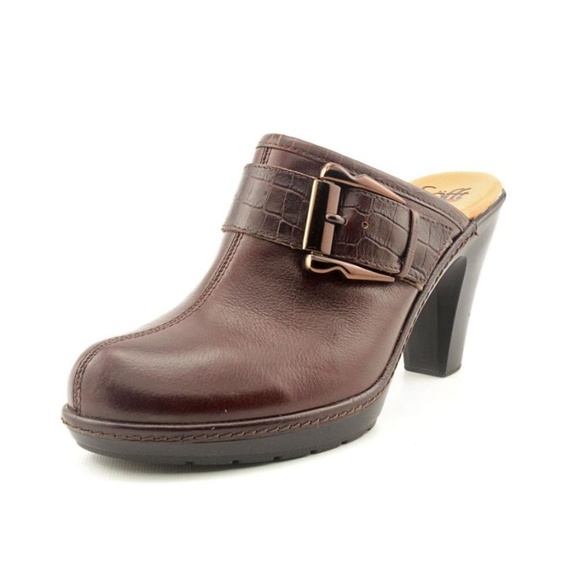 Sofft Shoes - SOFFT Aviano Brown Leather Mule with Buckle